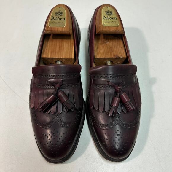 VERY GOOD Crockett & Jones x Brooks Bros. Tassel Loafer Kiltie Made England 7.5 - Picture 2 of 12